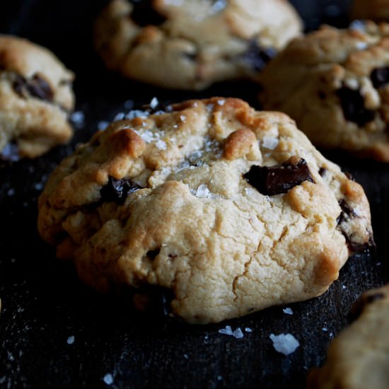Salted Tahini Chocolate Chip Cookie