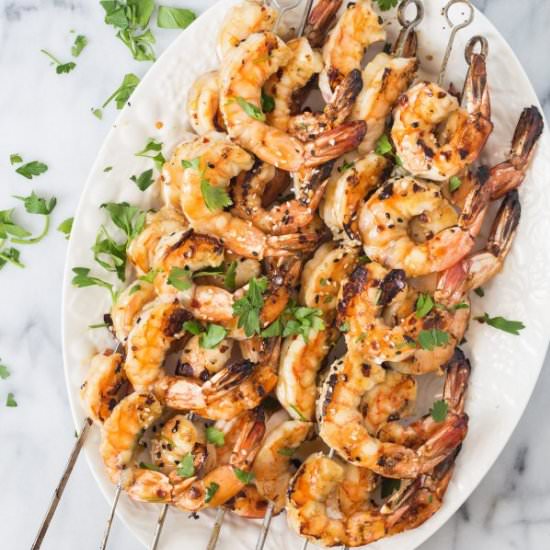 Grilled Spicy Orange Shrimp