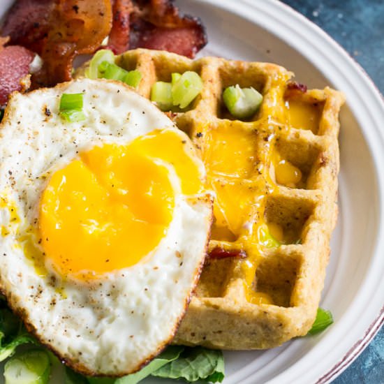 Savory Bacon Plantain Waffles