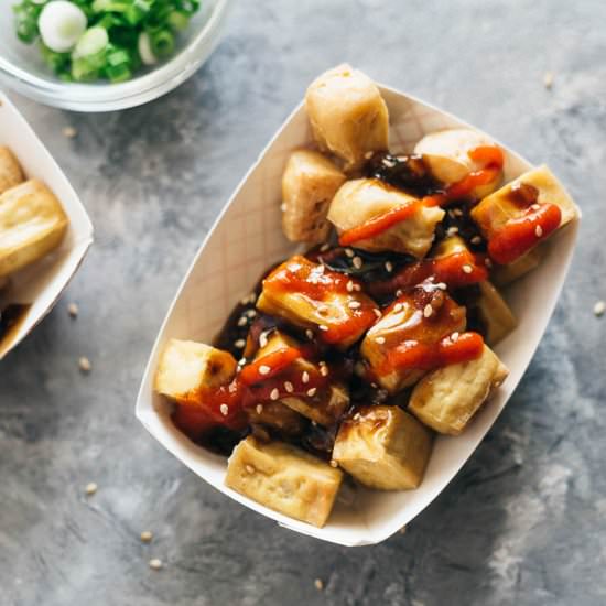 Crispy Tofu with Garlic Sauce
