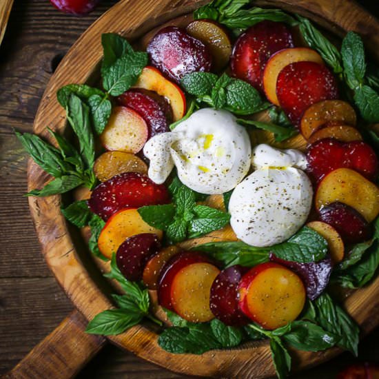 Plum Caprese Salad