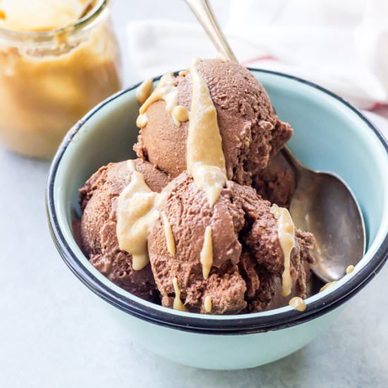 Chocolate Ice Cream with Caramel