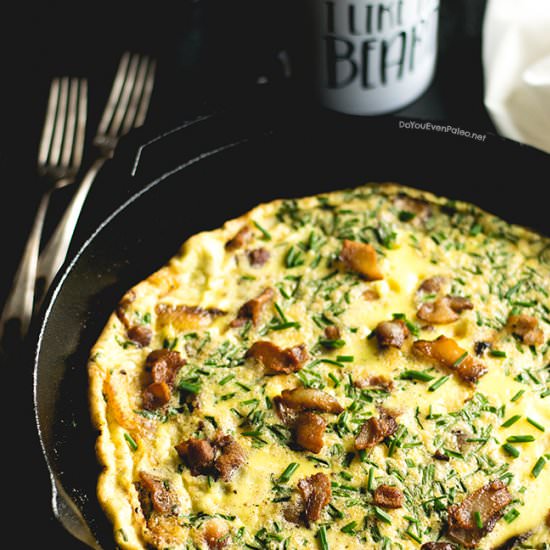 Plantain, Bacon, & Chive Frittata