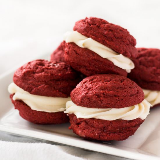Red Velvet Sandwich Cookies