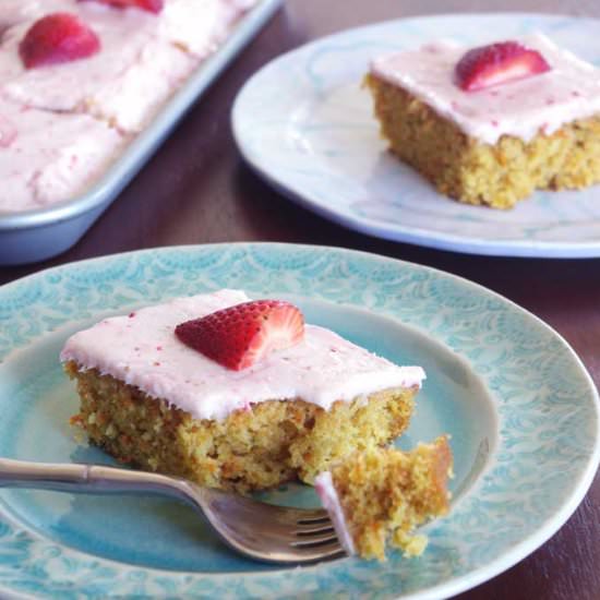 Strawberry and Coconut Carrot Cake