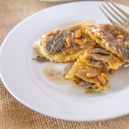 Mushroom Agnolotti Sage Brown Butte