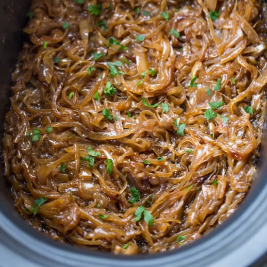 Slow Cooker Caramelized Onions