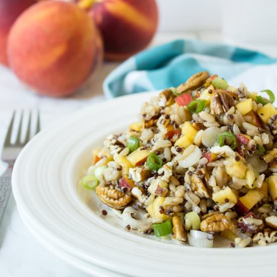 Quinoa Brown Rice & Peach Salad