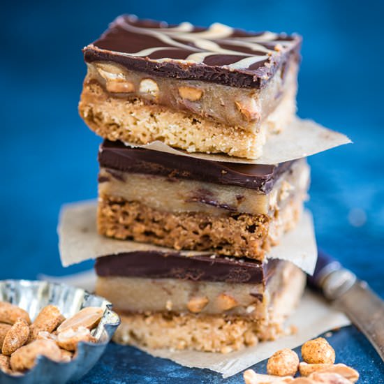 Peanutbutter millionaire shortbread