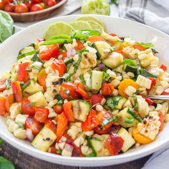 Charred Corn & Zucchini Salad
