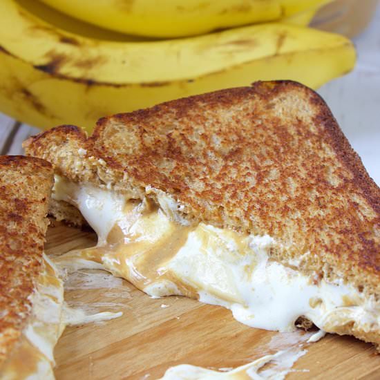 Fluffernutter Banana Sandwich
