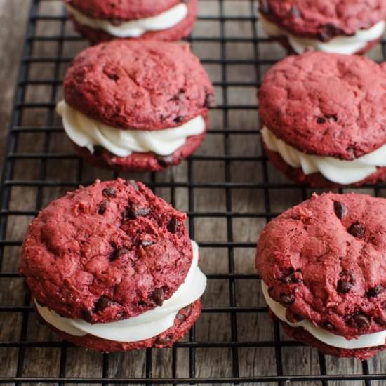 Red Velvet Sandwich Cookies