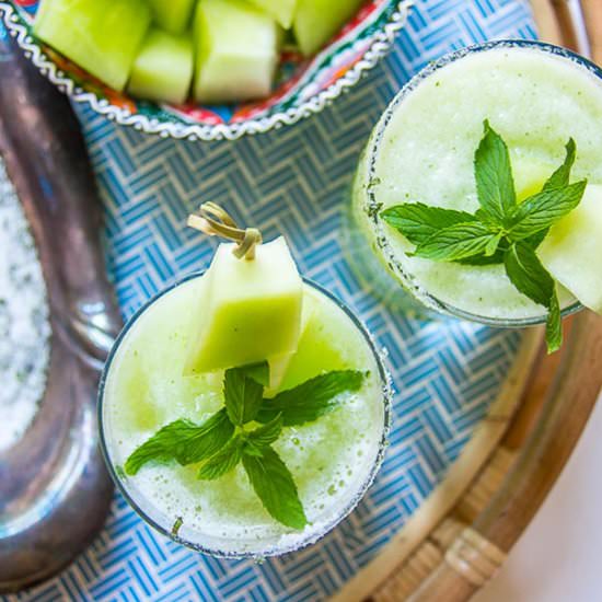 Melon Mint Vodka Cocktail Slushies