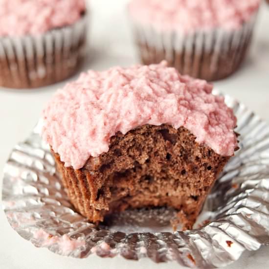 Choc-Coconut Cupcakes + Frosting
