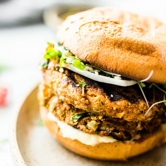 Moroccan Cauliflower Burgers