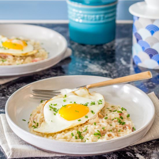 Bacon and Egg Breakfast Risotto