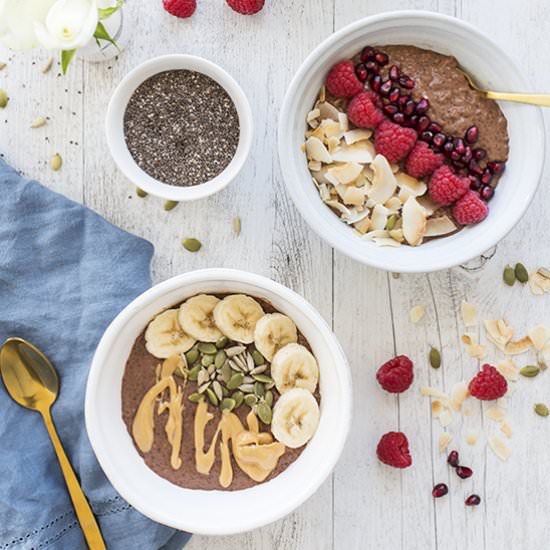 Warm Chocolate Chia Porridge