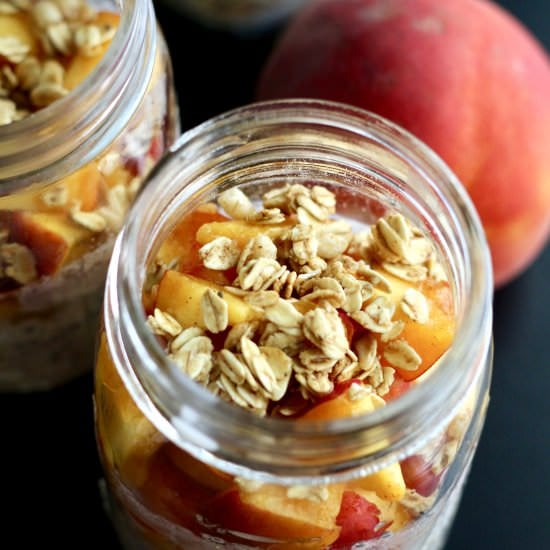 Peach Crisp Overnight Oats