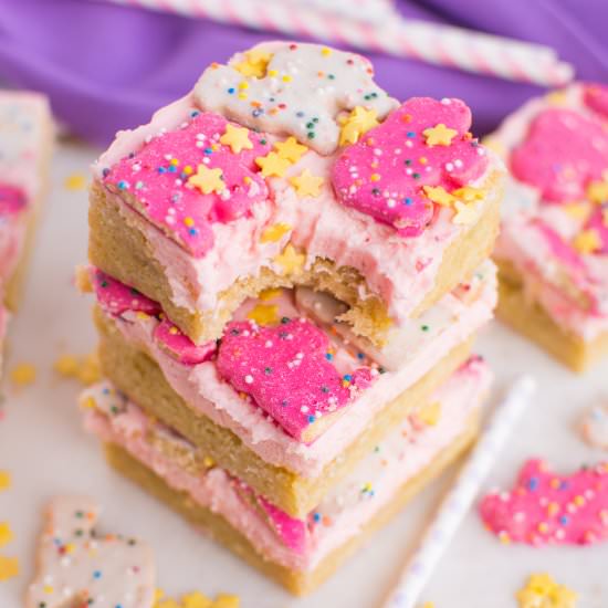 Frosted Circus Animal Cookie Bars