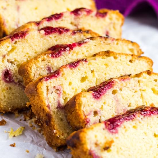 Raspberry Swirl Lemon Pound Cake