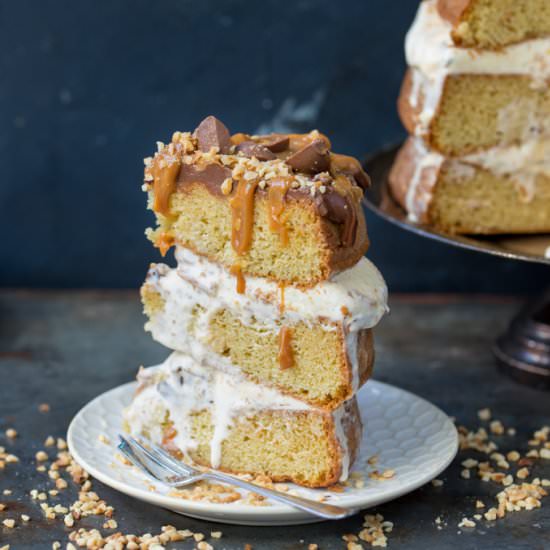 Chocpeanut butter ice cream cake