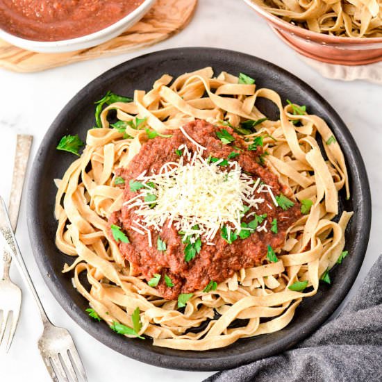 Fresh Tomato & Zucchini Pasta Sauce