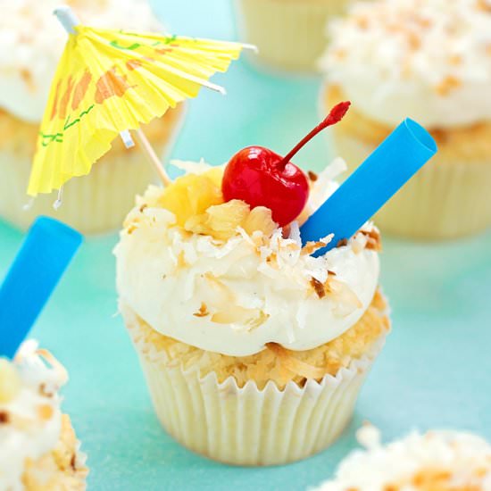 Tropical Pina Colada Cupcakes
