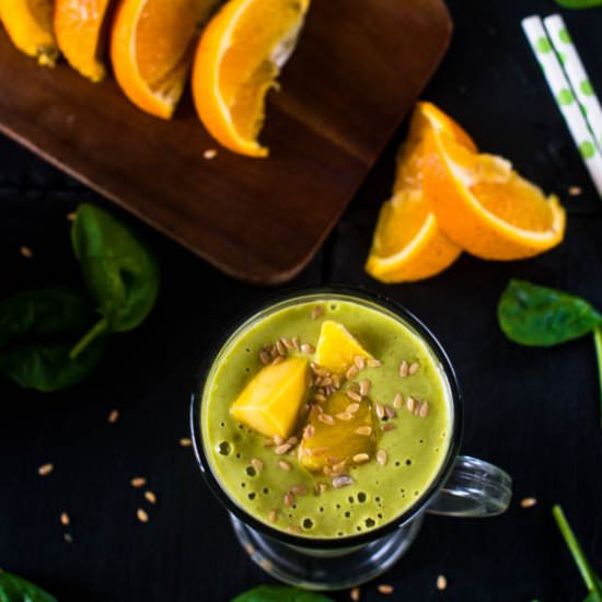 Orange Mango Green Smoothie