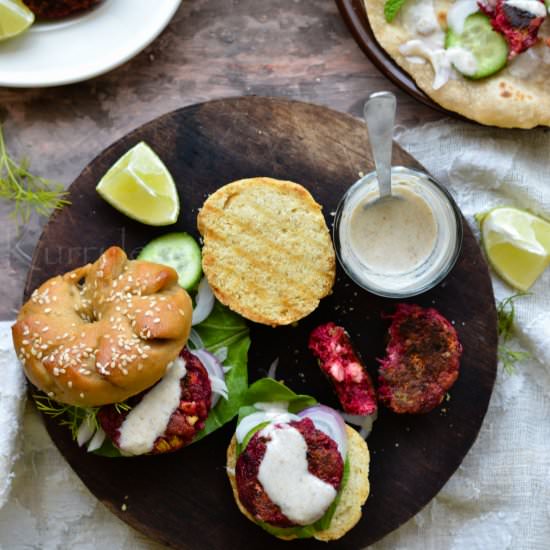 Beetroot and Feta Patties