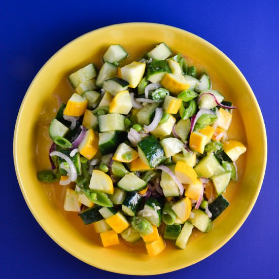 Squash & Cucumbers w/ Miso Dressing