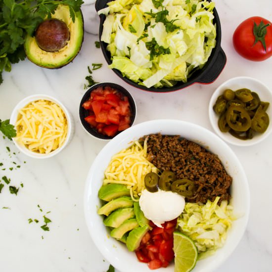 Low-Carb Taco Burrito Bowl