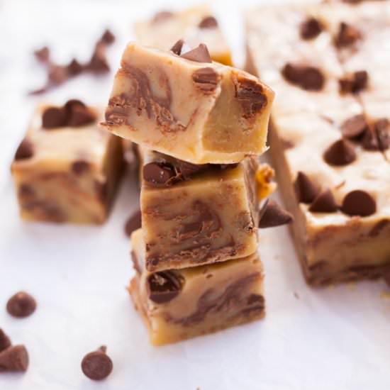 Salted Choc Chip Cookie Dough Fudge