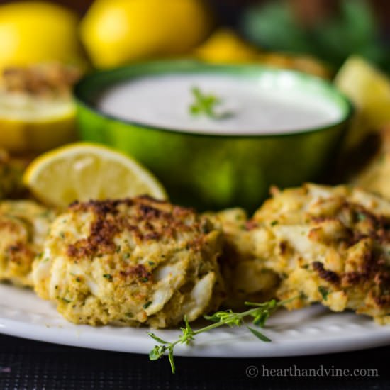 Crab Cakes with Lemon Thyme Dip