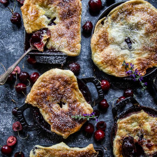 Mini Cherry & Lavender Pies