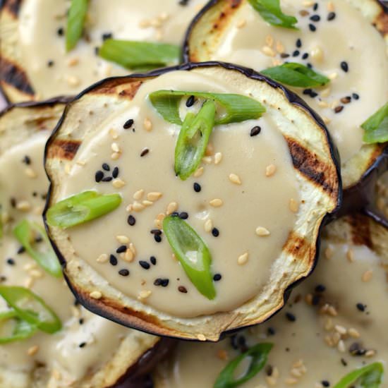 Grilled eggplant steaks