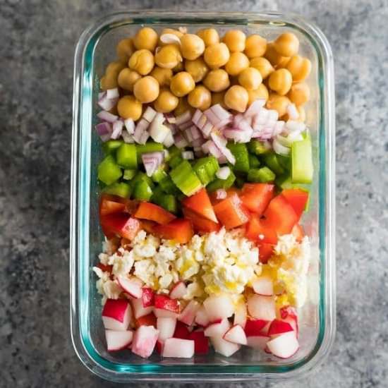 Meal Prep Chopped Chickpea Salad