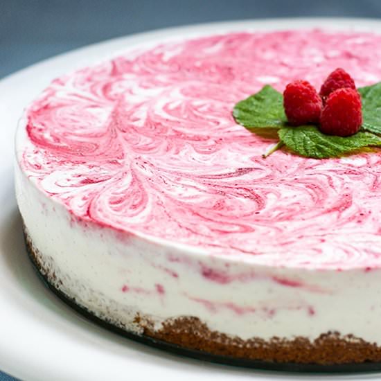 Raspberry Swirl Ice Cream Pie