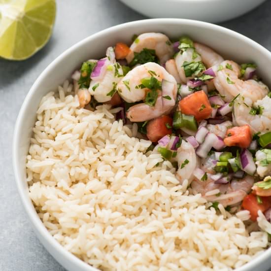 Mexican Ceviche Rice Bowl