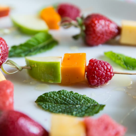 Cheese and Fruit Skewers