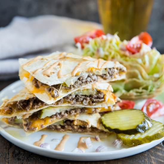 Cheeseburger Quesadilla