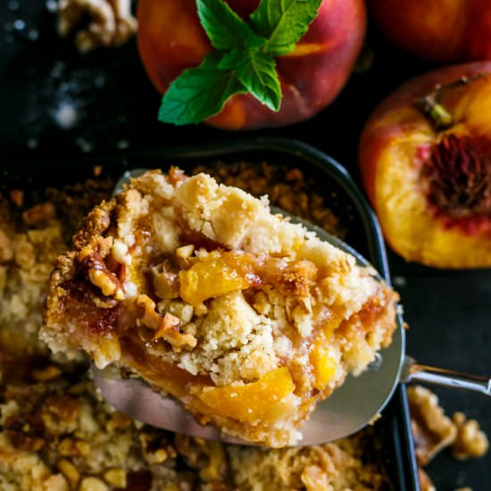 Peach Pie Walnut Bars