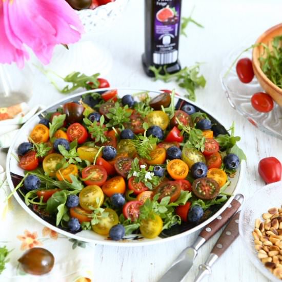Cherry Tomato Salad w/ Blueberries