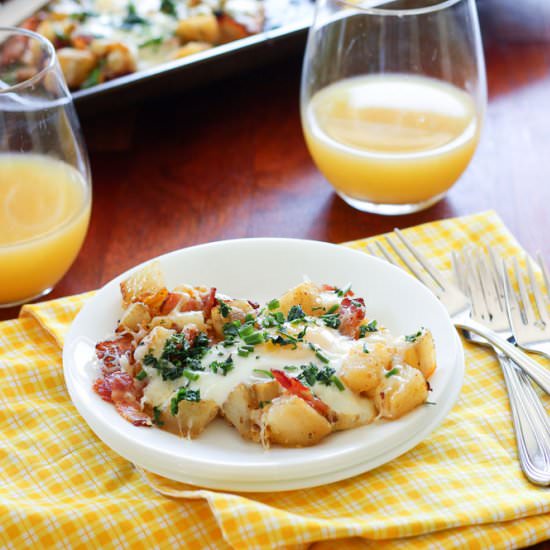 Potato, Bacon and Egg Sheet Pan Breakfast