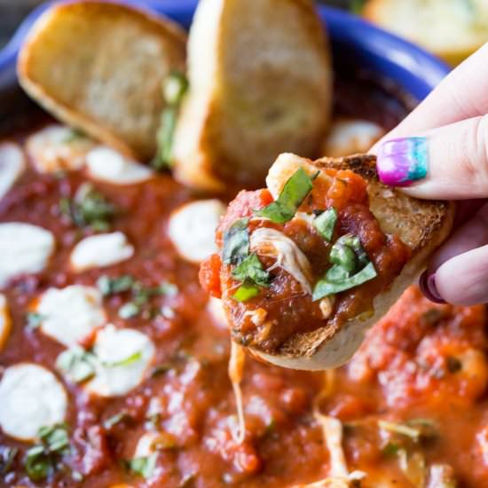 Caprese Baked Cheese Dip