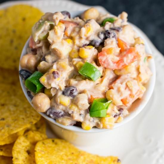 Skinny Mexican Chickpea Salad Dip