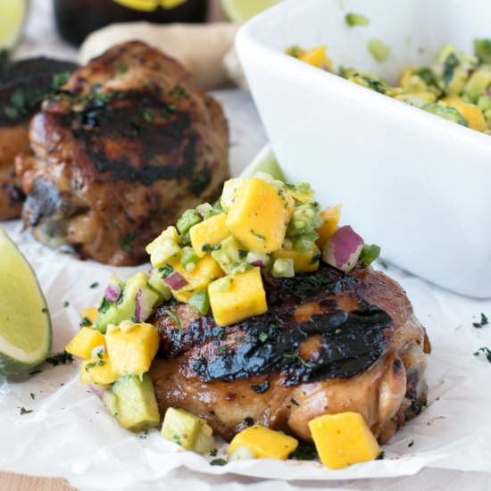 Spicy Ginger Grilled Chicken Thighs