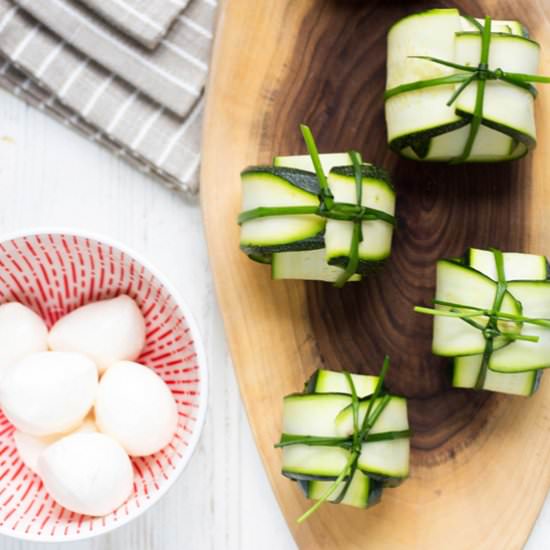 Zucchini Pesto and Bocconcini Parcel