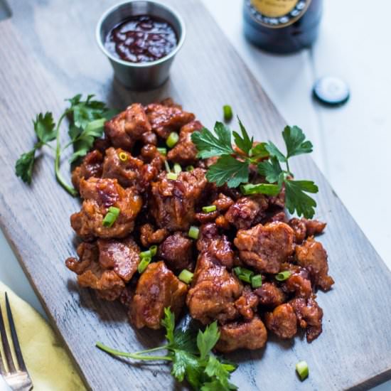 Root Beer Babecue Seitan “Wings”