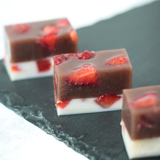 Strawberries and Milk Yokan