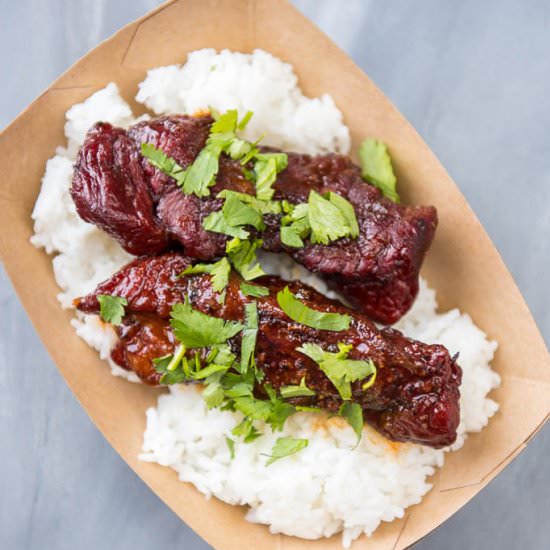 Blueberry Chipotle Smoked BBQ Ribs